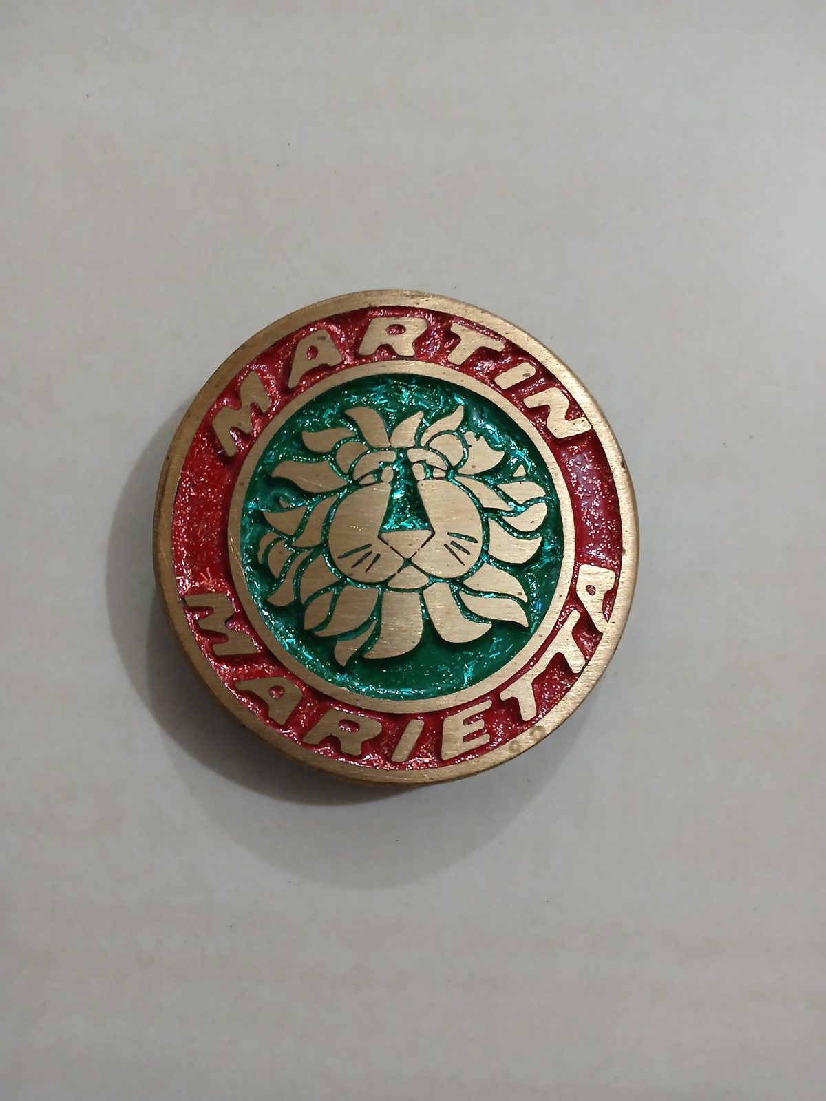 Martin Marietta Vintage Belt Buckle – Front view Martin Marietta vintage belt buckle – front view