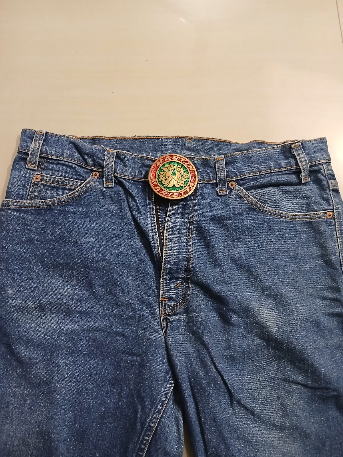 Martin Marietta Vintage Belt Buckle – Worn on belt with jeans Martin Marietta vintage belt buckle – worn on belt with jeans