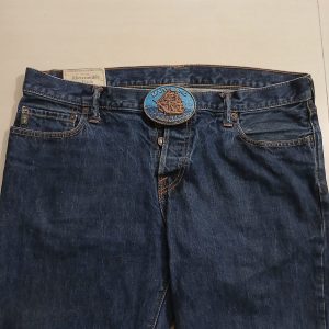 Maryland Constellation Ship vintage belt buckle – worn on belt with jeans
