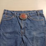 Maryland Constellation Ship vintage belt buckle – worn on belt with jeans