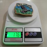 Maryland Goose vintage belt buckle – on scale showing weight