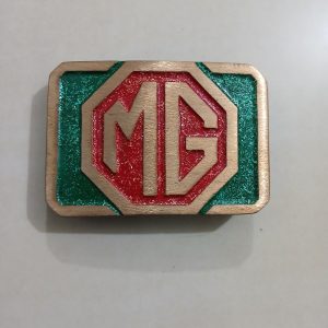 MG vintage belt buckle – front view