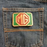 MG vintage belt buckle – on jeans back pocket