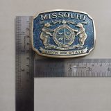 Missouri Show Me State vintage belt buckle – with ruler for size