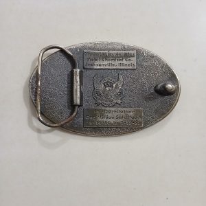 Mobil Chemical Jacksonville vintage belt buckle – back view