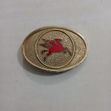 Mobil Pegasus vintage belt buckle – front view