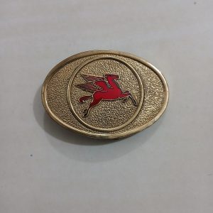 Mobil Pegasus vintage belt buckle – front view