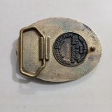 Montana Bank 1881-1981 vintage belt buckle – back view