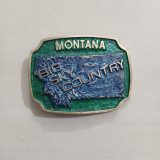 Montana Big Sky Country vintage belt buckle – front view