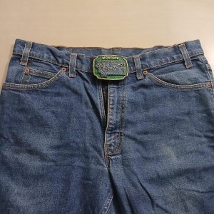 Montana Big Sky Country vintage belt buckle – worn on belt with jeans