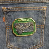 Montana Big Sky Country vintage belt buckle – on jeans back pocket