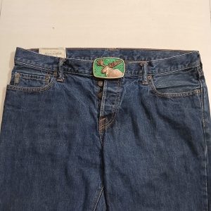 Moose vintage belt buckle – worn on belt with jeans