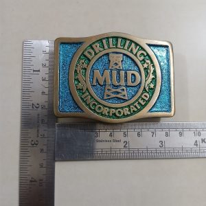 MUD Incorporated vintage belt buckle – with ruler for size