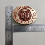 Native American Chief vintage belt buckle – with ruler for size