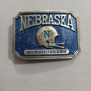 Nebraska Cornhuskers vintage belt buckle – front view