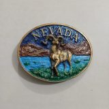 Nevada Bighorn Ram vintage belt buckle – front view