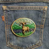 Nevada Bighorn Ram vintage belt buckle – on jeans back pocket