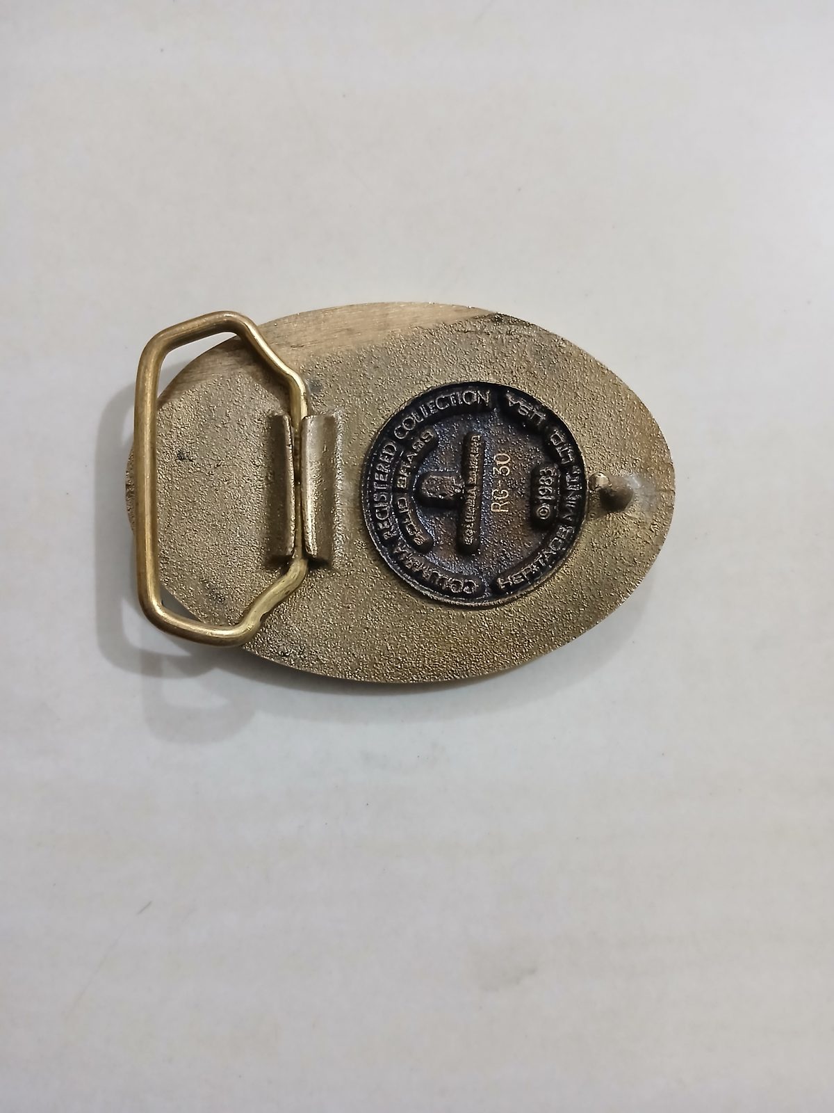 New York 1776 Vintage Belt Buckle – Back view New York 1776 vintage belt buckle – back view