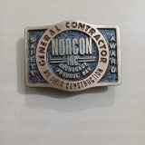 Norcon Inc Prudhoe Bay Safety Award vintage belt buckle – front view