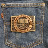 Norcon Inc Prudhoe Bay Safety Award vintage belt buckle – on jeans back pocket