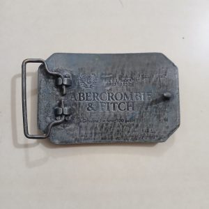 NY Abercrombie Est 1892 Blue vintage belt buckle – back view