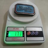 NY Abercrombie Est 1892 Blue vintage belt buckle – on scale showing weight