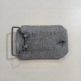 NY Abercrombie Est 1892 Red vintage belt buckle – back view