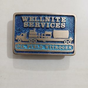 Oil Field Nitrogen Services vintage belt buckle – front view