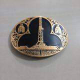 Oil Rig Drill Bits vintage belt buckle – front view