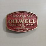 Oilwell Service Supply vintage belt buckle – front view