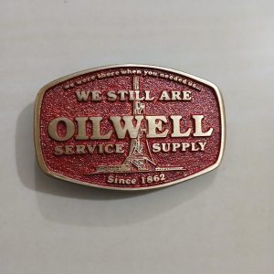 Oilwell Service Supply vintage belt buckle – front view