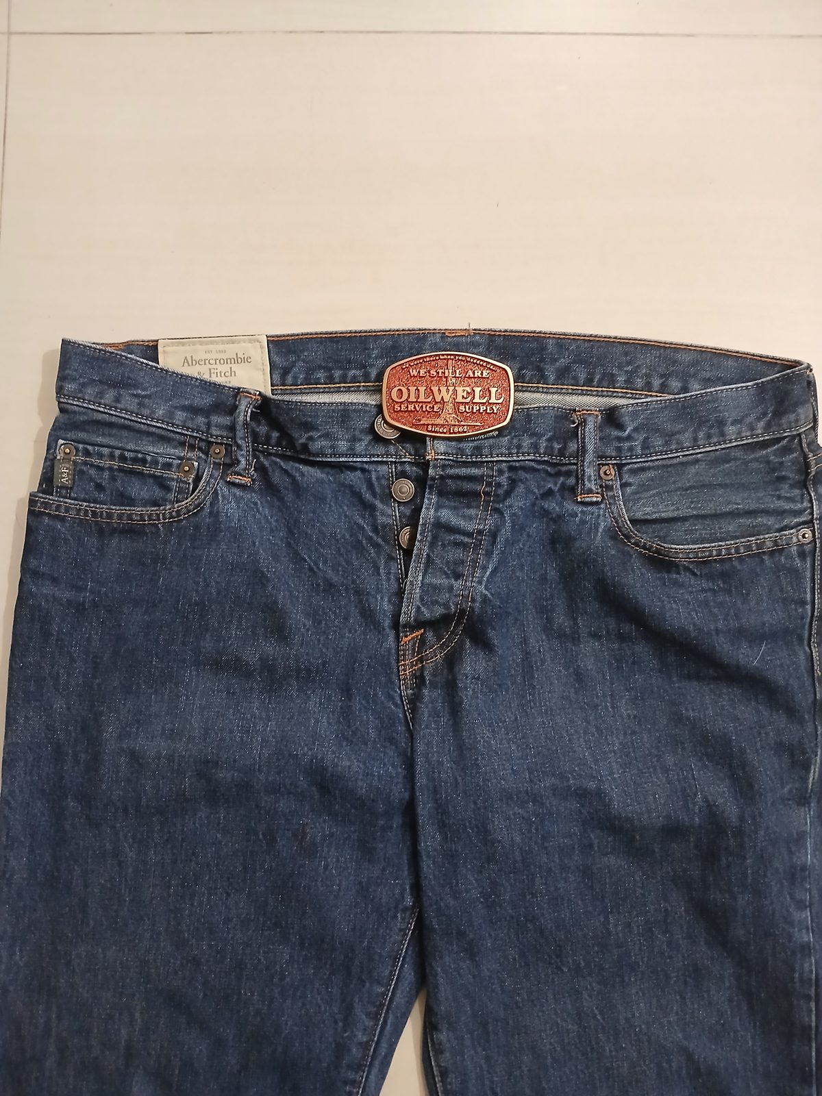 Oilwell Service Supply Vintage Belt Buckle – Worn on belt with jeans Oilwell Service Supply vintage belt buckle – worn on belt with jeans