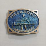 Oklahoma Wildcatters vintage belt buckle – front view