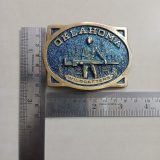 Oklahoma Wildcatters vintage belt buckle – with ruler for size