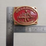 Oklahoma Wildcatters vintage belt buckle – with ruler for size