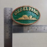 Old El Paso vintage belt buckle – with ruler for size