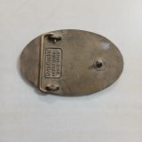 Paradise Flats Well Service Inc vintage belt buckle – back view