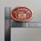 Paradise Flats Well Service Inc vintage belt buckle – with ruler for size