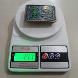 Penelec GPU 25 Years Safe Worker vintage belt buckle – on scale showing weight