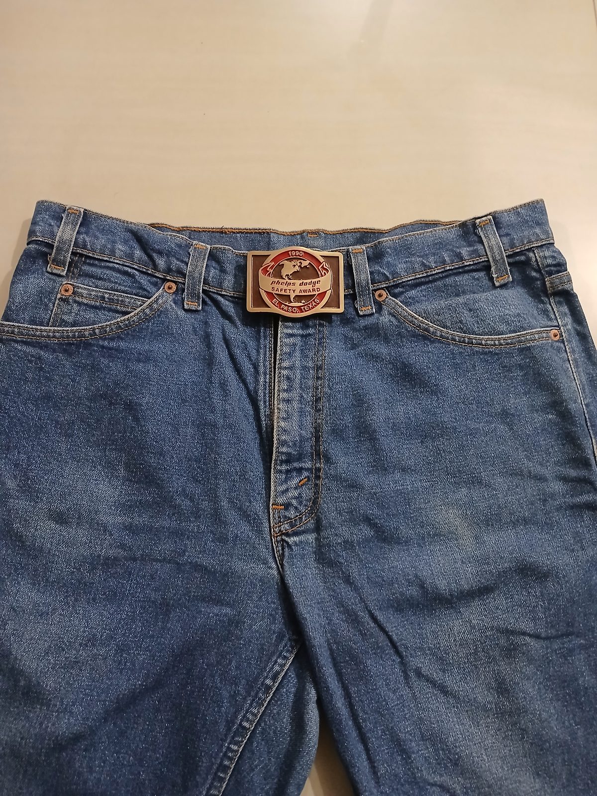 Phelps Dodge Safety Award El Paso Texas Vintage Belt Buckle – Worn on belt with jeans Phelps Dodge Safety Award El Paso Texas vintage belt buckle – worn on belt with jeans