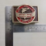Phelps Dodge Safety Award El Paso Texas vintage belt buckle – with ruler for size