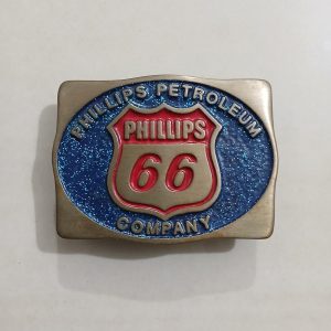 Phillips 66 Petroleum vintage belt buckle – front view