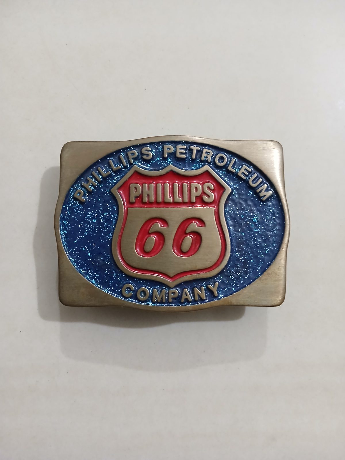 Phillips 66 Petroleum Vintage Belt Buckle – Front view Phillips 66 Petroleum vintage belt buckle – front view