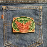Phoenix vintage belt buckle – on jeans back pocket