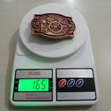 Printing Press 1882-1982 vintage belt buckle – on scale showing weight