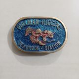 Pullman-Higgins Seabrook Station vintage belt buckle – front view