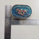 Pullman-Higgins Seabrook Station vintage belt buckle – with ruler for size