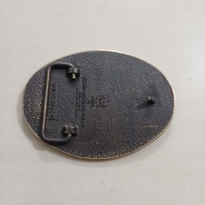 Ratliff Casing Crews Mans Search For Oil vintage belt buckle – back view