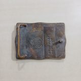 Red Hat vintage belt buckle – back view