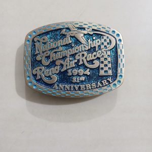 Reno Air Races 1994 National Championship vintage belt buckle – front view